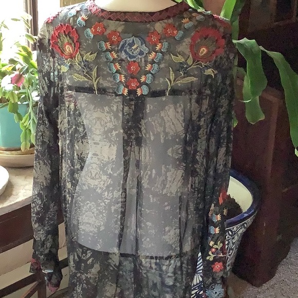 NWT Johnny Was Silk Kona Blouse Top - Picture 6 of 9
